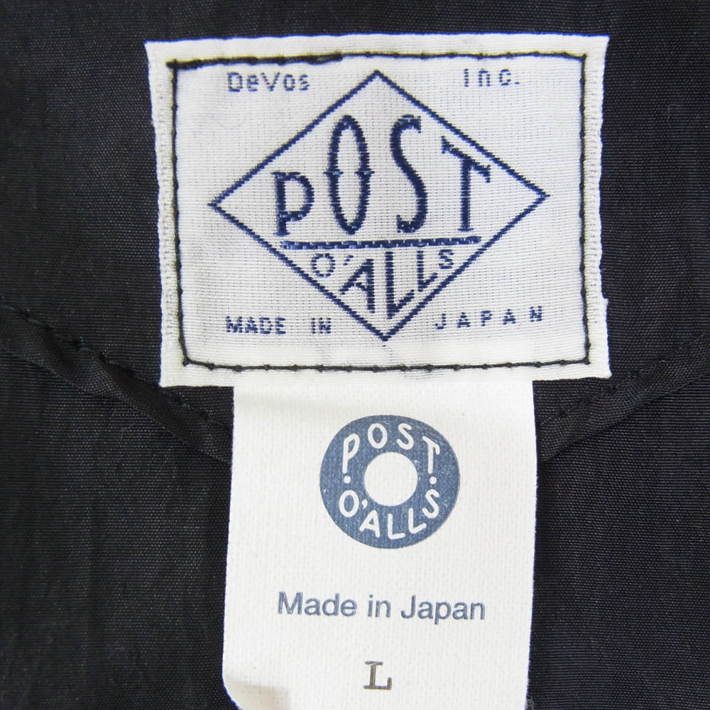 POST OVERALLS ポストオーバーオールズ 3503-MTB DEE Vest 2 metallic taffeta black ディー ベスト メタリックタフタ ブラック系 L【中古】