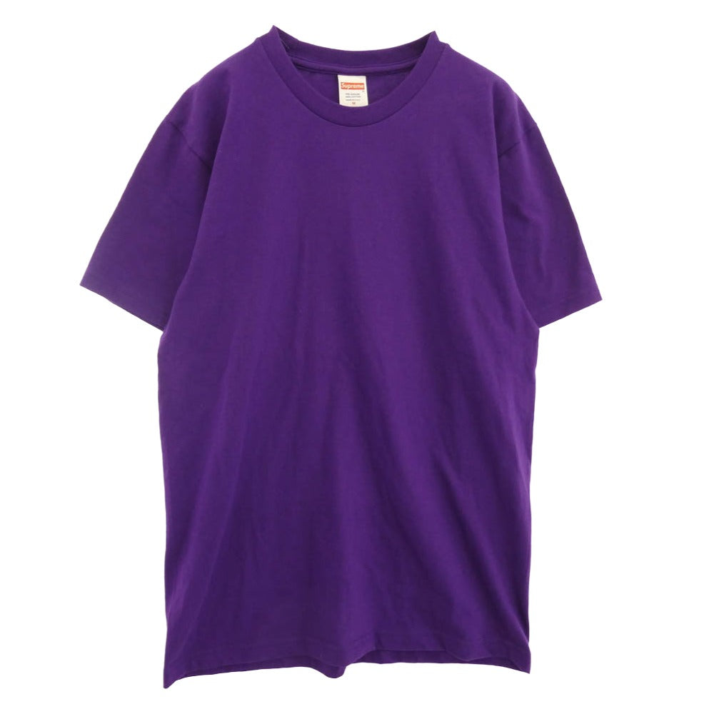 Supreme シュプリーム Blank Tee ブランク クルーネック 無地 半袖 Tシャツ カットソー パープル系 M【中古】
