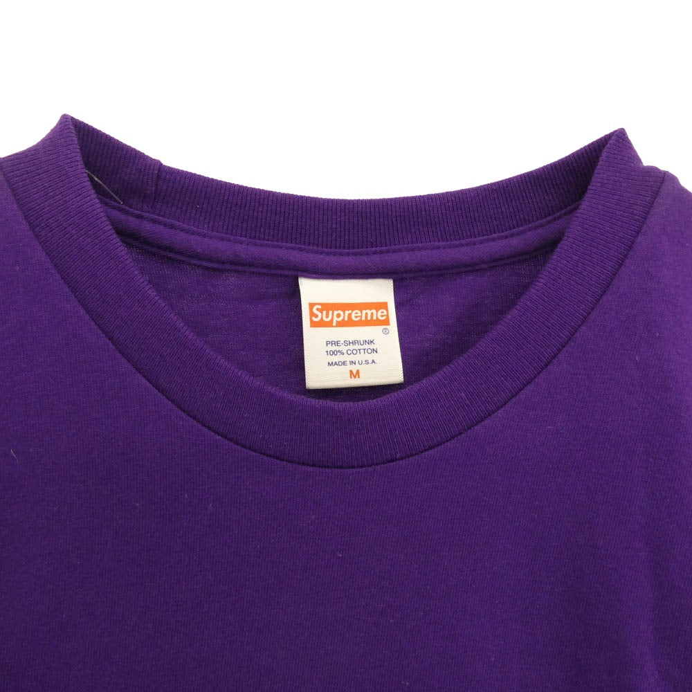 Supreme シュプリーム Blank Tee ブランク クルーネック 無地 半袖 Tシャツ カットソー パープル系 M【中古】