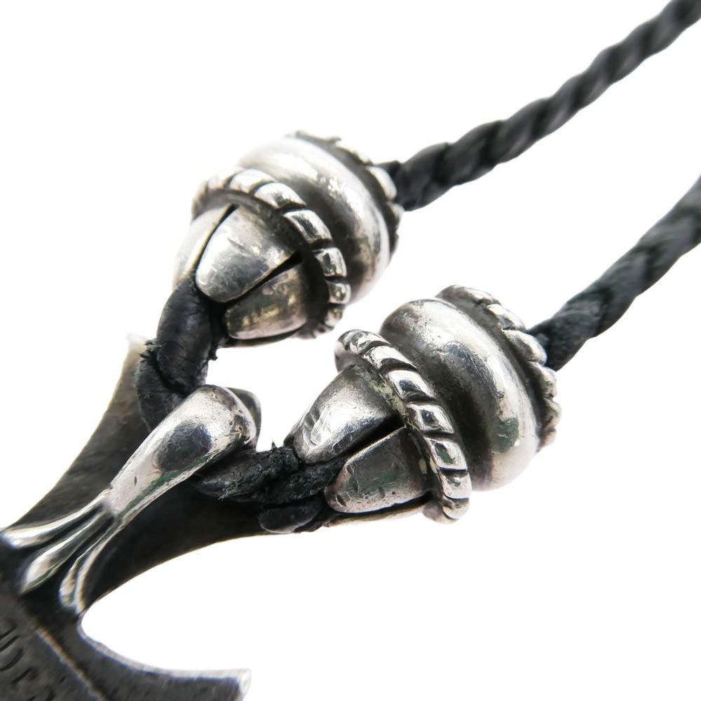 CHROME HEARTS クロムハーツ（原本無） CH CRS SML CL スモール CHクロス クリンプト ボロチップ レザーブレード ネックレス ブラック系 シルバー系【中古】