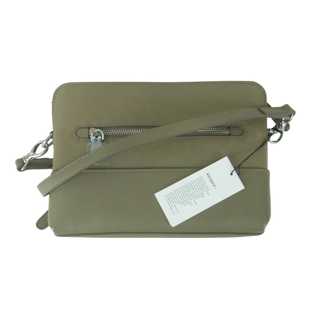 aniary アニアリ 36-03001 Artisan Leather アルティザン レザー ショルダー バッグ グレージュ グレー系 Grege【新古品】【未使用】【中古】