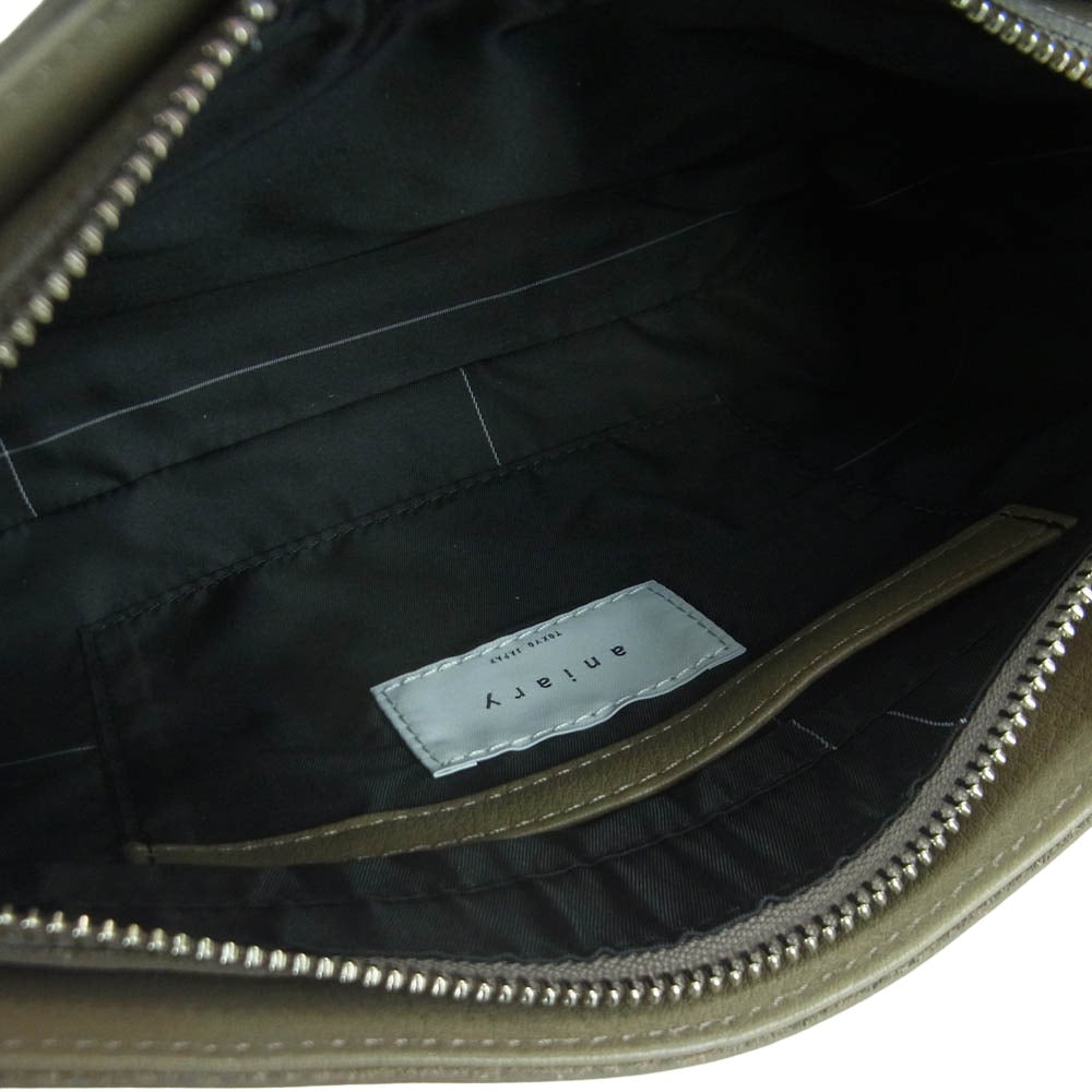 aniary アニアリ 36-03001 Artisan Leather アルティザン レザー ショルダー バッグ グレージュ グレー系 Grege【新古品】【未使用】【中古】