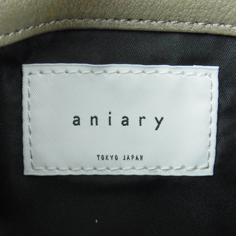 aniary アニアリ 36-03001 Artisan Leather アルティザン レザー ショルダー バッグ グレージュ グレー系 Grege【新古品】【未使用】【中古】