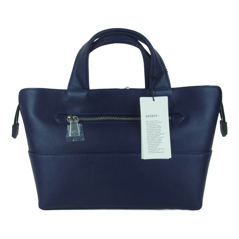 aniary アニアリ 36-02001 Artisan Leather アルティザン レザー 舟形 トート バッグ ロイヤルブルー ネイビー系 Royal Blue【新古品】【未使用】【中古】