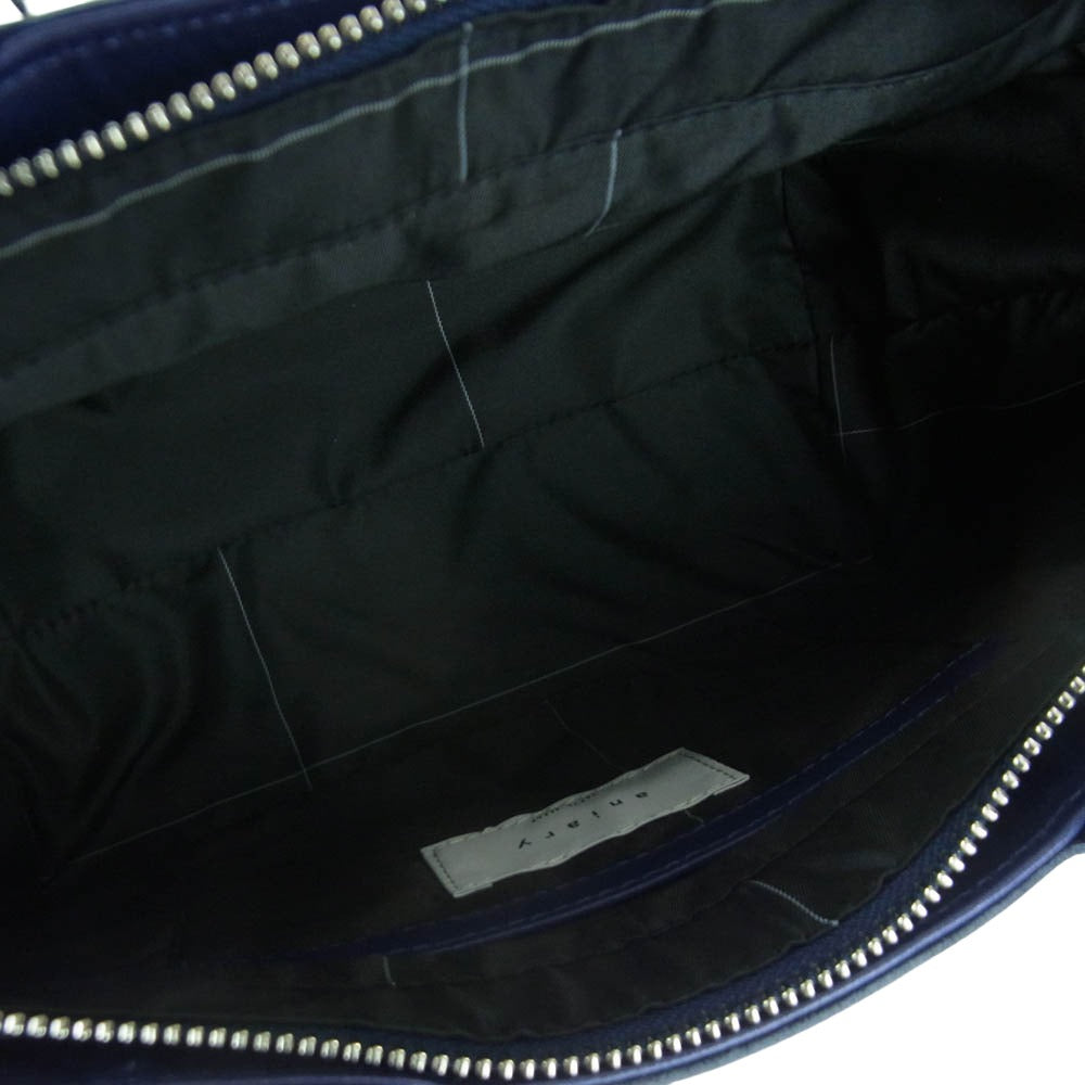aniary アニアリ 36-02001 Artisan Leather アルティザン レザー 舟形 トート バッグ ロイヤルブルー ネイビー系 Royal Blue【新古品】【未使用】【中古】