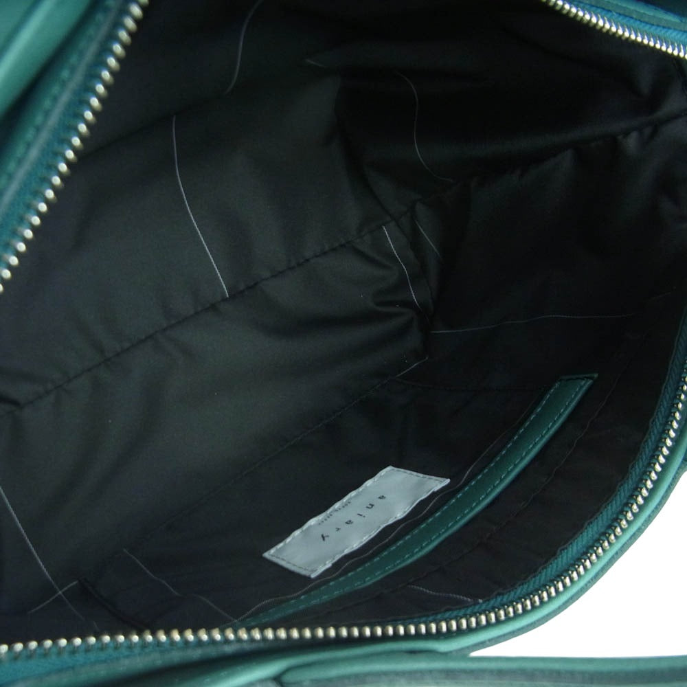 aniary アニアリ 36-02001 Artisan Leather アルティザン レザー 舟形 トート バッグ ターコイズ グリーン系 Turquoise【新古品】【未使用】【中古】