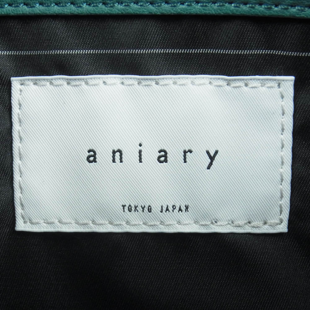 aniary アニアリ 36-02001 Artisan Leather アルティザン レザー 舟形 トート バッグ ターコイズ グリーン系 Turquoise【新古品】【未使用】【中古】