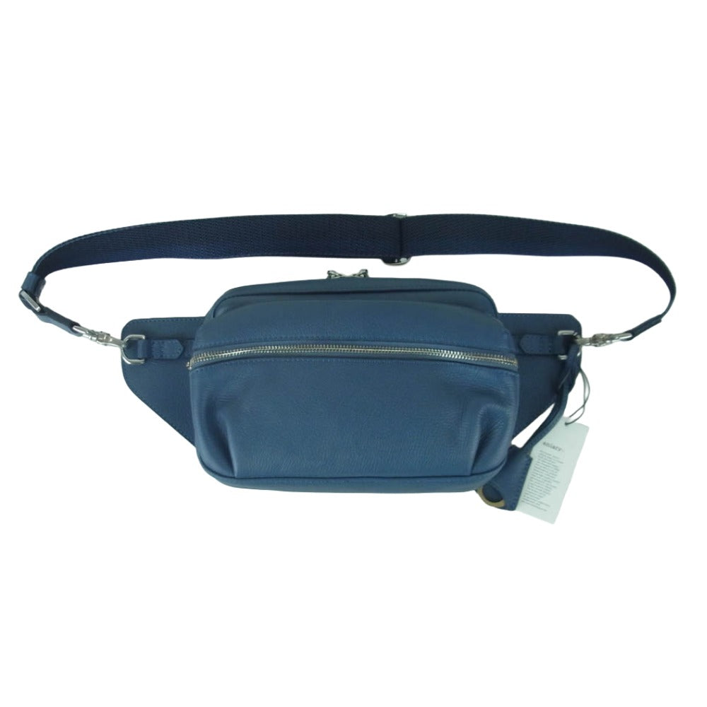 aniary アニアリ 07-07002 Shrink Leather シュリンク レザー ボディ バッグ ネイビーグレイ ネイビー系 Navy Gray【新古品】【未使用】【中古】