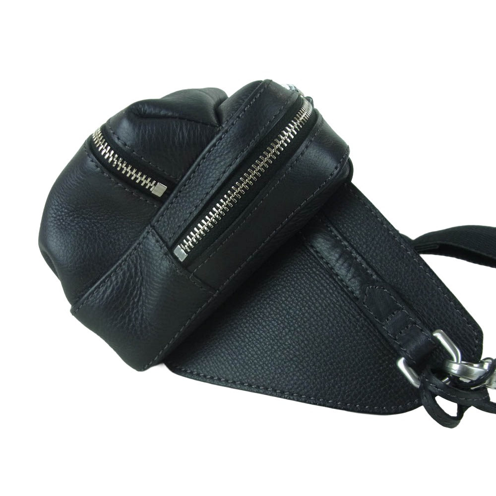 aniary アニアリ 07-07002 Shrink Leather シュリンク レザー ボディ バッグ チャコールグレイ チャコール系 Charcoal Gray【新古品】【未使用】【中古】
