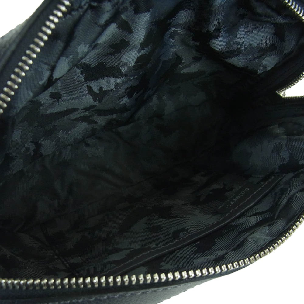 aniary アニアリ 07-07002 Shrink Leather シュリンク レザー ボディ バッグ チャコールグレイ チャコール系 Charcoal Gray【新古品】【未使用】【中古】