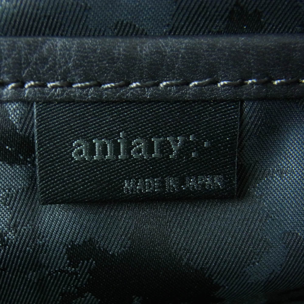 aniary アニアリ 07-07002 Shrink Leather シュリンク レザー ボディ バッグ チャコールグレイ チャコール系 Charcoal Gray【新古品】【未使用】【中古】