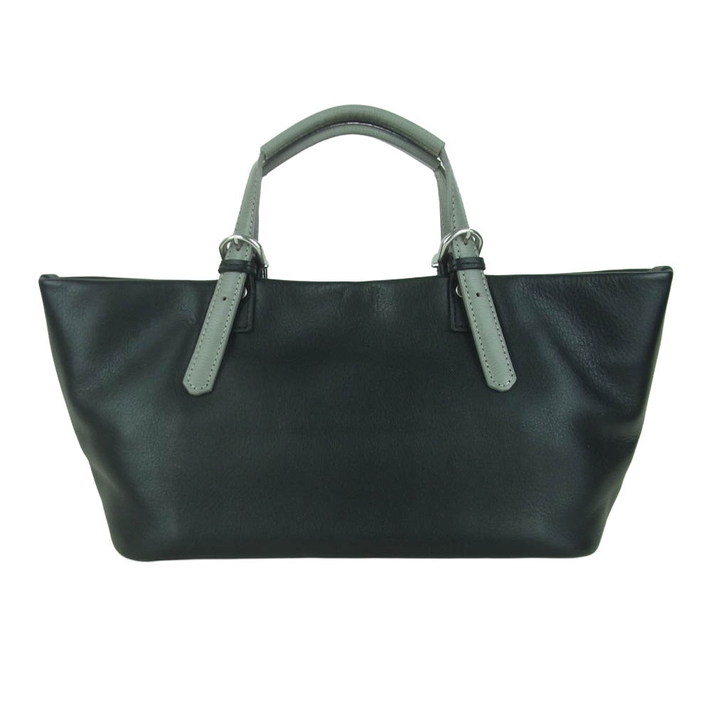 aniary アニアリ 37-02001 Artisan Leather アルティザン レザー 舟形 トート バッグ ブラック系 グレー系 Black Gray【新古品】【未使用】【中古】