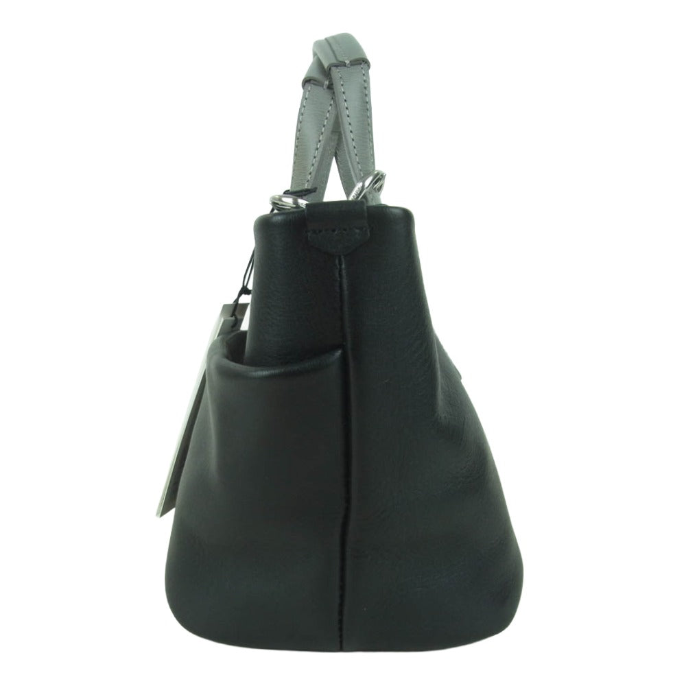 aniary アニアリ 37-02001 Artisan Leather アルティザン レザー 舟形 トート バッグ ブラック系 グレー系 Black Gray【新古品】【未使用】【中古】