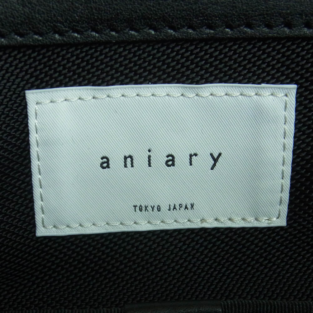 aniary アニアリ 37-02001 Artisan Leather アルティザン レザー 舟形 トート バッグ ブラック系 グレー系 Black Gray【新古品】【未使用】【中古】
