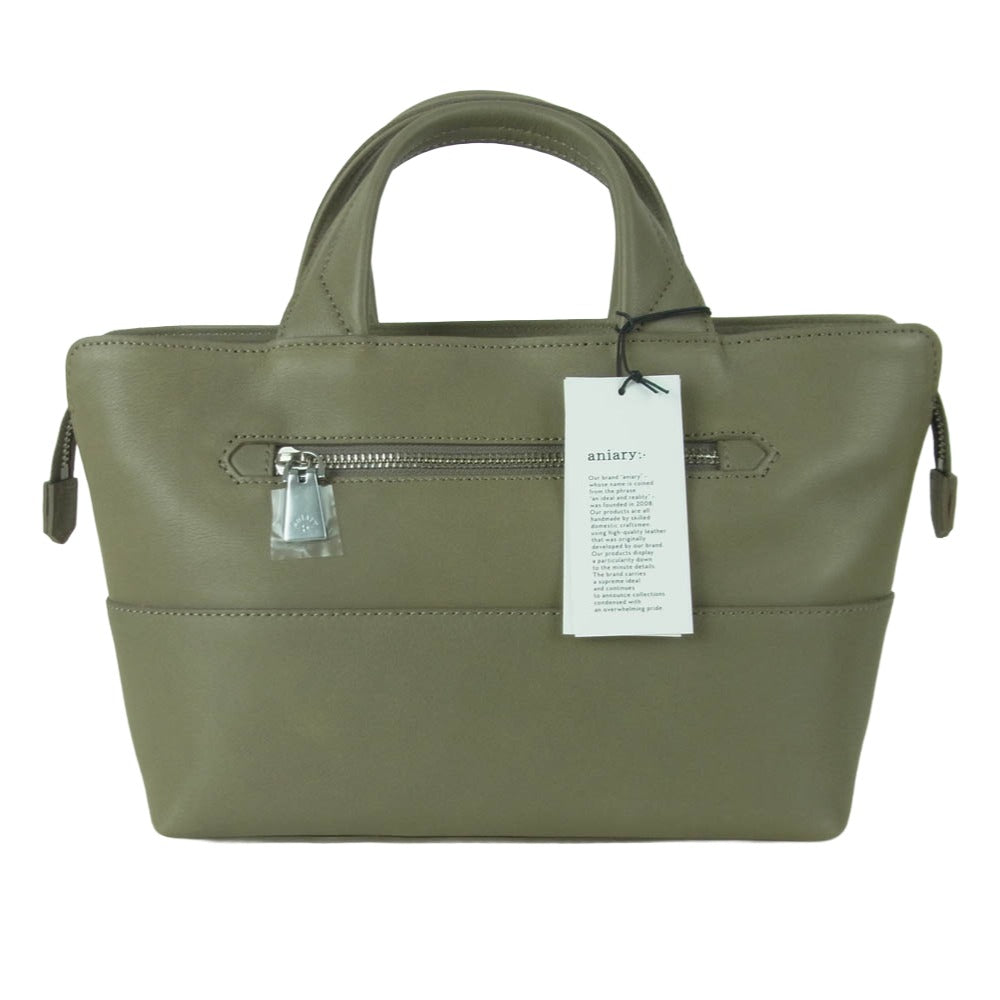 aniary アニアリ 36-02001 Artisan Leather アルティザン レザー 舟形 トート バッグ グレージュ グレー系 Grege【新古品】【未使用】【中古】