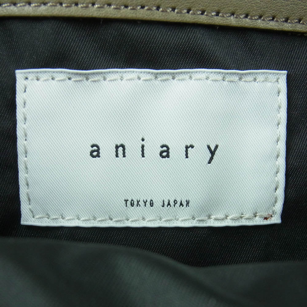 aniary アニアリ 36-02001 Artisan Leather アルティザン レザー 舟形 トート バッグ グレージュ グレー系 Grege【新古品】【未使用】【中古】