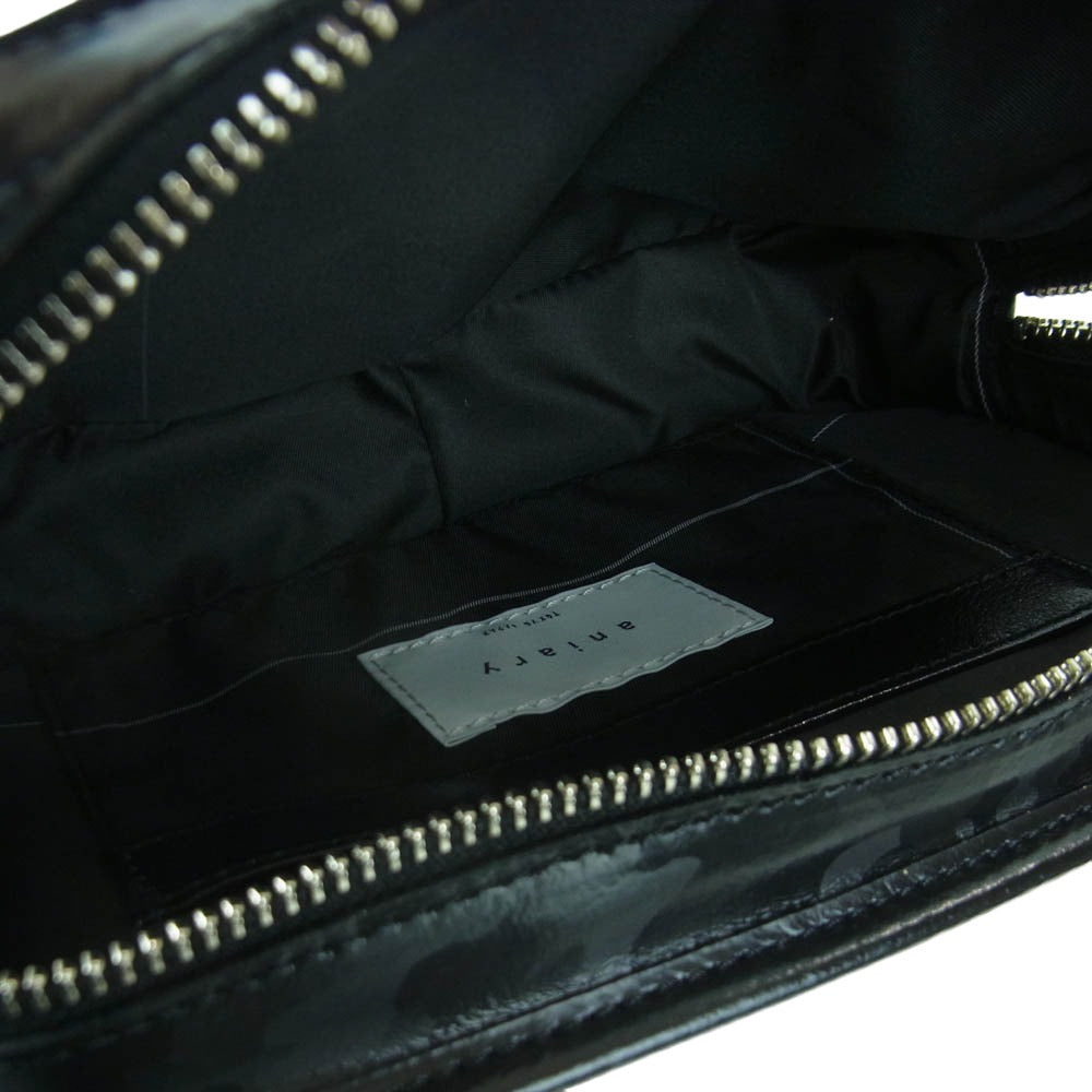 aniary アニアリ 35-07000 C-Film Leather シー フィルム レザー ボディ バッグ ブラック系 Black【新古品】【未使用】【中古】