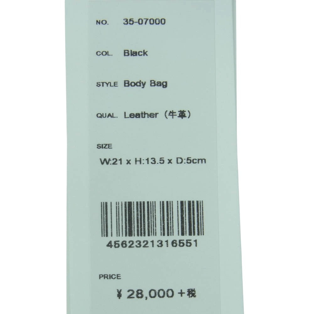 aniary アニアリ 35-07000 C-Film Leather シー フィルム レザー ボディ バッグ ブラック系 Black【新古品】【未使用】【中古】