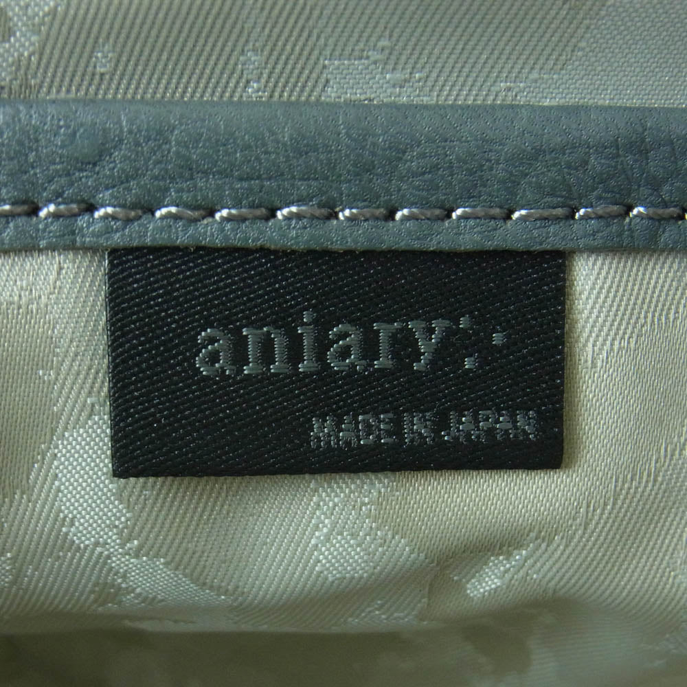 aniary アニアリ 07-07002 Shrink Leather シュリンク レザー ボディ バッグ グレー グレー系 Gray【新古品】【未使用】【中古】