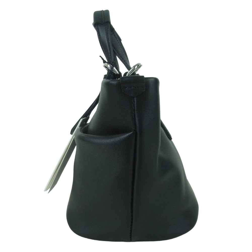 aniary アニアリ 37-02001 Artisan Leather アルティザン レザー 舟形 トート バッグ ブラック系【新古品】【未使用】【中古】