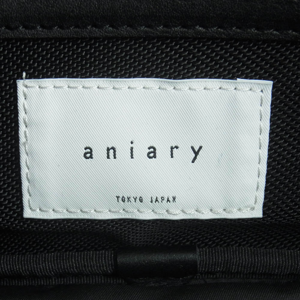 aniary アニアリ 37-02001 Artisan Leather アルティザン レザー 舟形 トート バッグ ブラック系【新古品】【未使用】【中古】