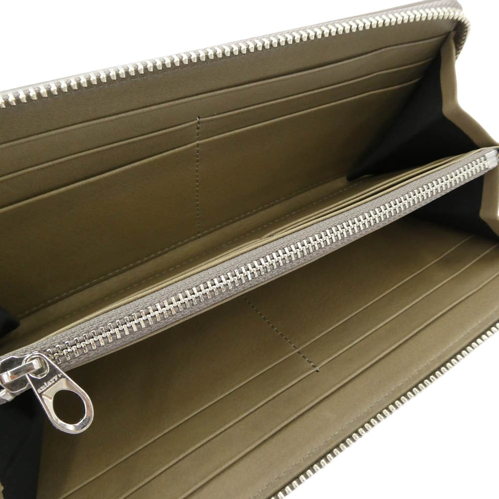 aniary アニアリ 36-20022 Artisan Leather アルティザン レザー ラウンドファスナー 長財布 ウォレット グレージュ グレージュ系【新古品】【未使用】【中古】