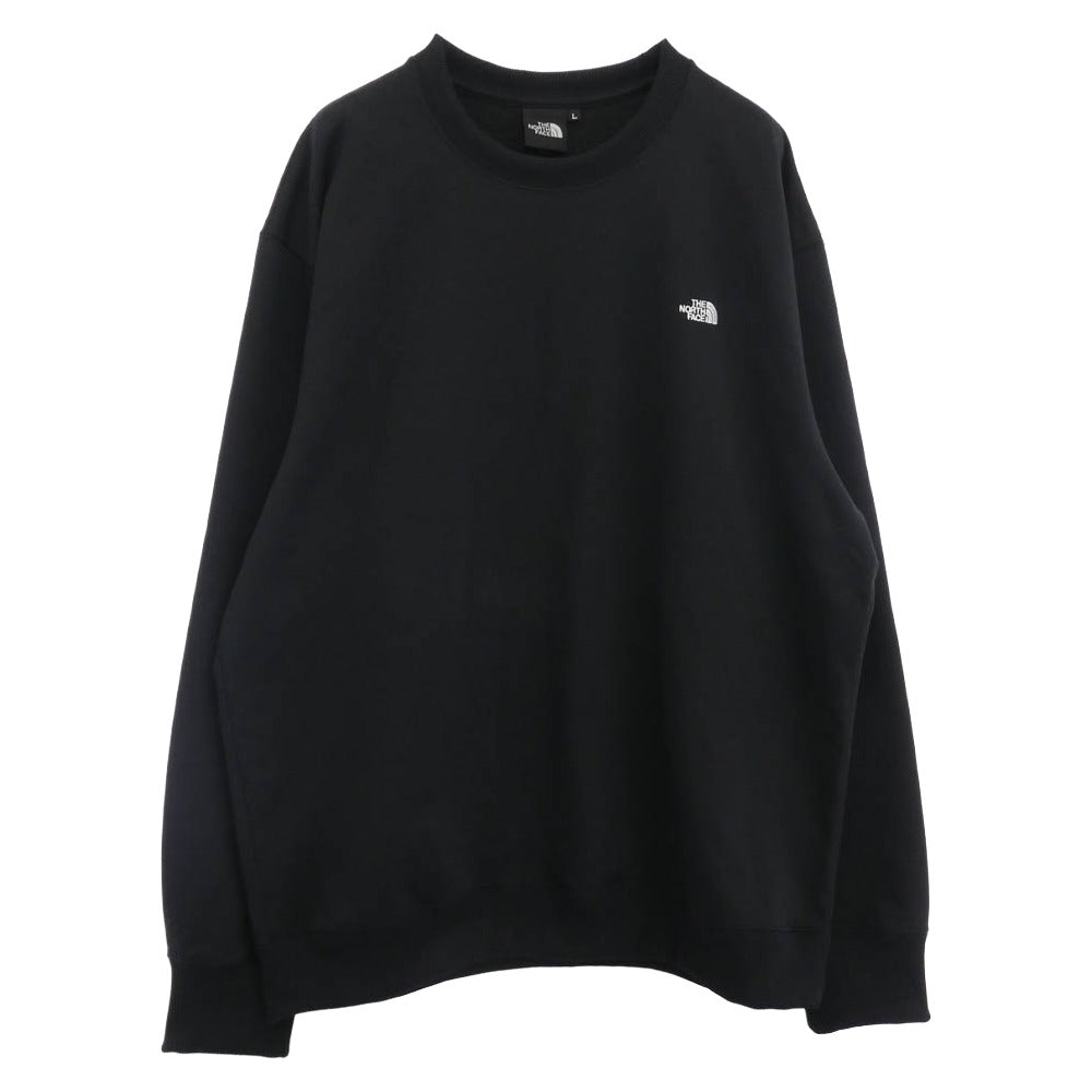 THE NORTH FACE ノースフェイス NT62532 スモールロゴ ヘザー クルーネック スウェット ブラック系 L【中古】