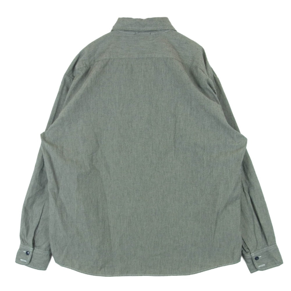 ネセサリーオアアンネセサリー 長袖 シャツ 両胸ポケット 猫目ボタン グレー系 2【中古】