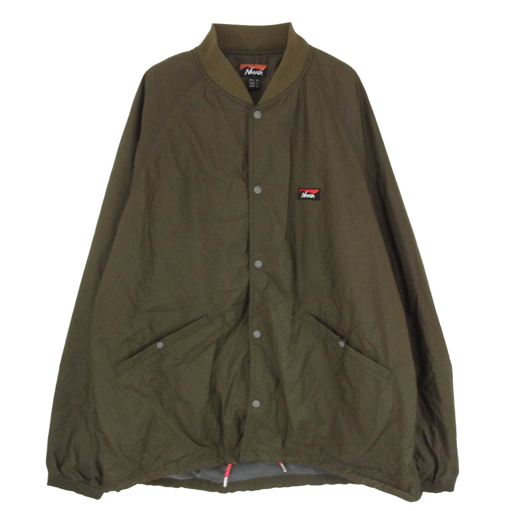 NANGA ナンガ NW2331-1E510 RIB COLLAR COACH JACKET リブカラー コーチ ジャケット カーキ系 XL【中古】