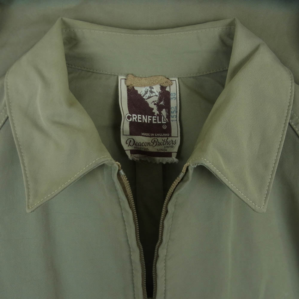 グレンフェル 英国製 山タグ ハリントン ジャケット カーキ系 オリーブ系 38【中古】