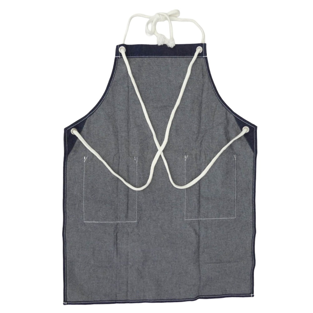 GABOR ガボール FREE INDIGO DENIM デニム プリント エプロン インディゴブルー系【中古】