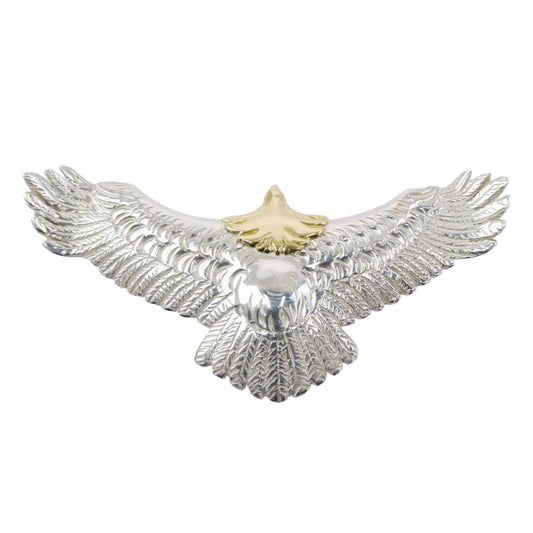 モト EG-01 LEATHER&SILVER MOTO EAGLE PENDANT 頭金大イーグル ペンダントトップ シルバー系 ゴールド系【中古】