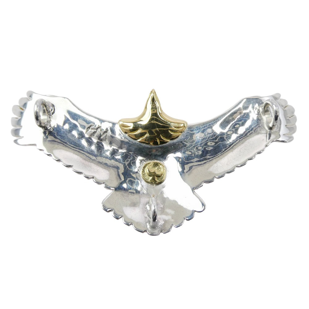 モト EG-01 LEATHER&SILVER MOTO EAGLE PENDANT 頭金大イーグル ペンダントトップ シルバー系 ゴールド系【中古】