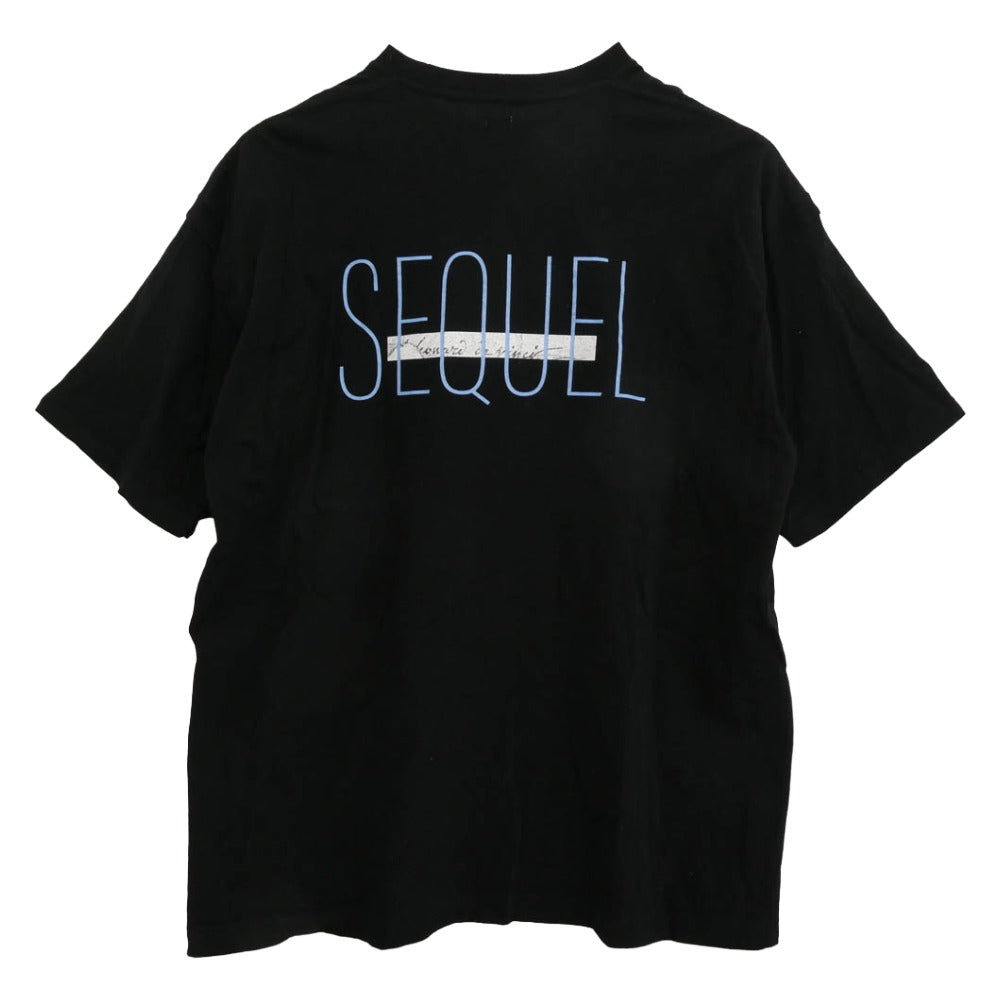 SEQUEL シークエル ダヴィンチ 半袖 Tシャツ ブラック系 XXL【中古