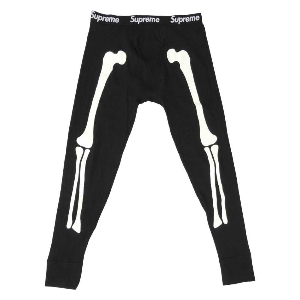 Supreme シュプリーム Hanes Bones Thermal Pant ヘインズ サーマル パンツ ブラック系 XL【中古】