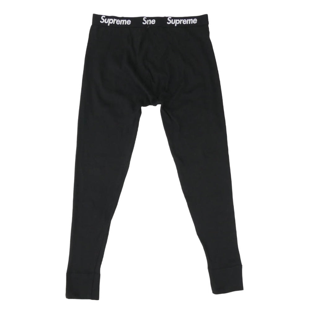 Supreme シュプリーム Hanes Bones Thermal Pant ヘインズ サーマル パンツ ブラック系 XL【中古】