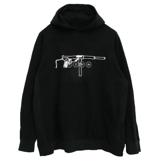 SEQUEL シークエル 22AW SQ-22AW-HD-03 ライフル グラフィック スウェット パーカー ブラック系 XL【中古】