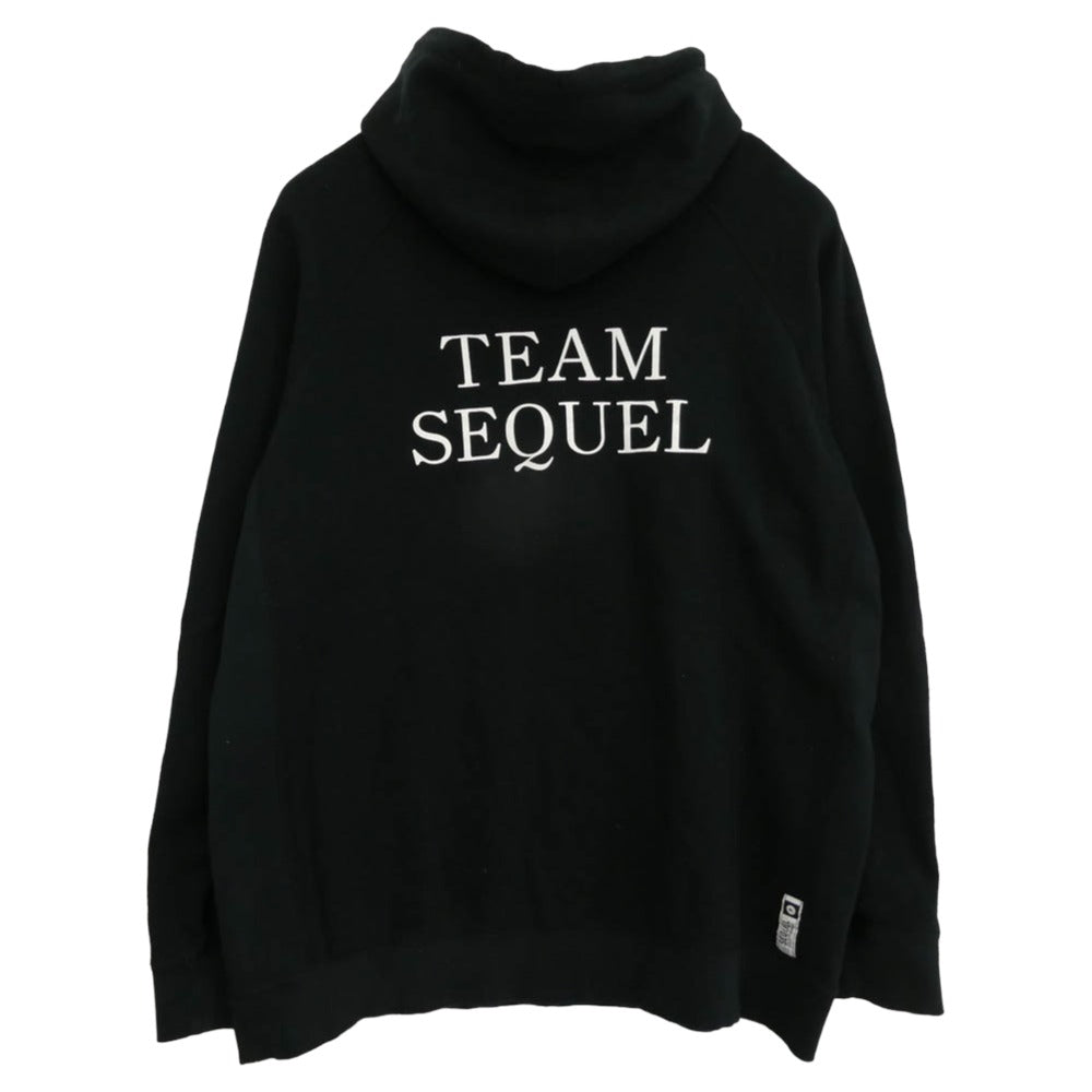 SEQUEL シークエル 22AW SQ-22AW-HD-03 ライフル グラフィック スウェット パーカー ブラック系 XL【中古】
