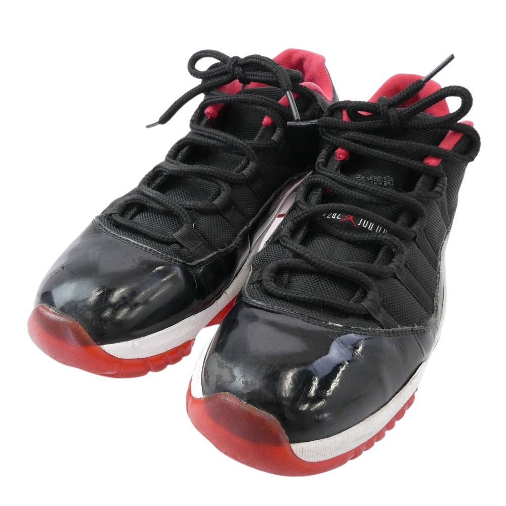 NIKE ナイキ 528895-012 AIR JORDAN 11 RETRO LOW BRED エア ジョーダン レトロ ロー ブレッド スニーカー ブラック系 レッド系 29cm【中古】