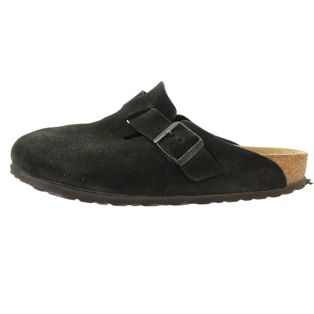 BIRKENSTOCK ビルケンシュトック 0660471 BOSTON Suede ボストン ブラックスエード サンダル ブラック系 41【中古】