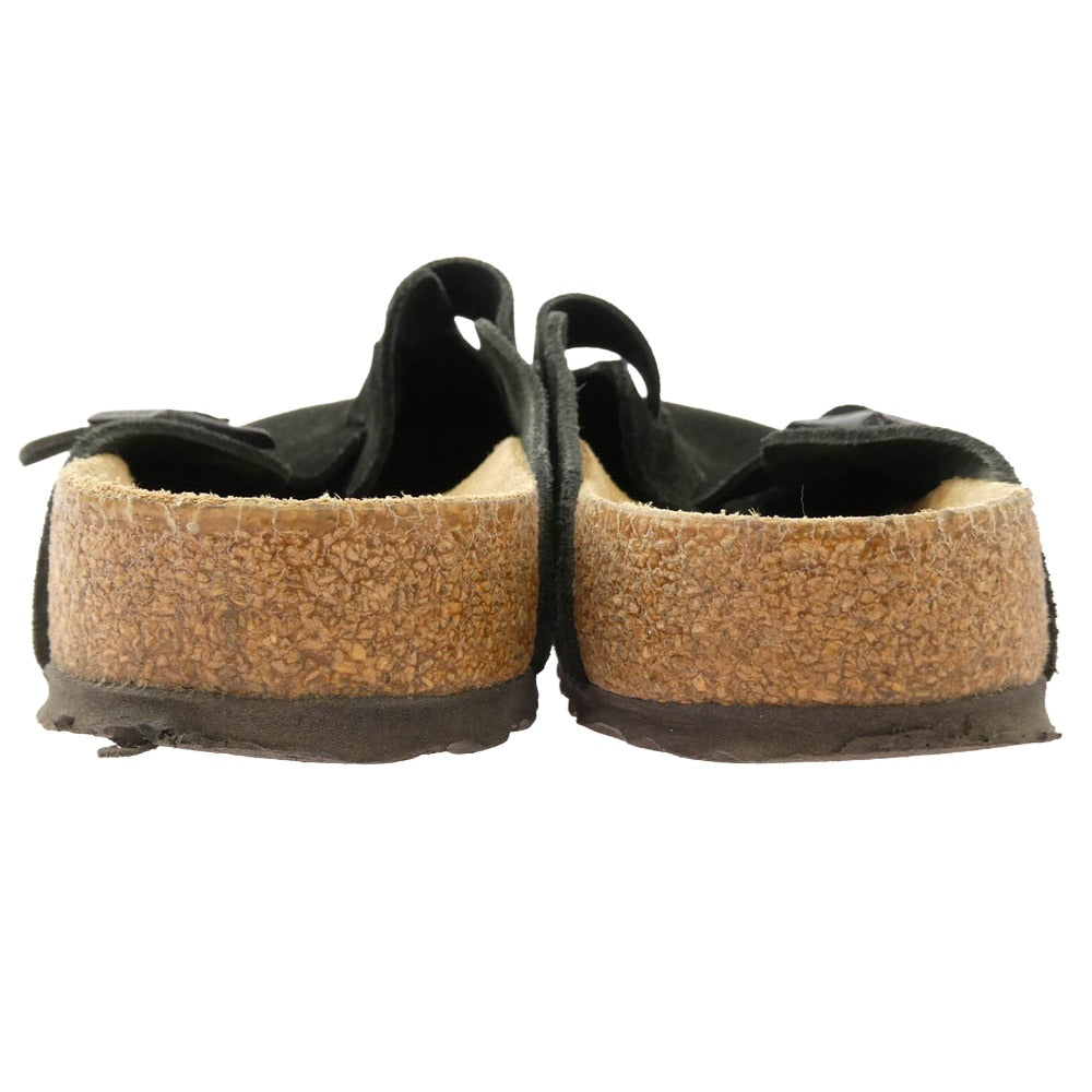 BIRKENSTOCK ビルケンシュトック 0660471 BOSTON Suede ボストン ブラックスエード サンダル ブラック系 41【中古】