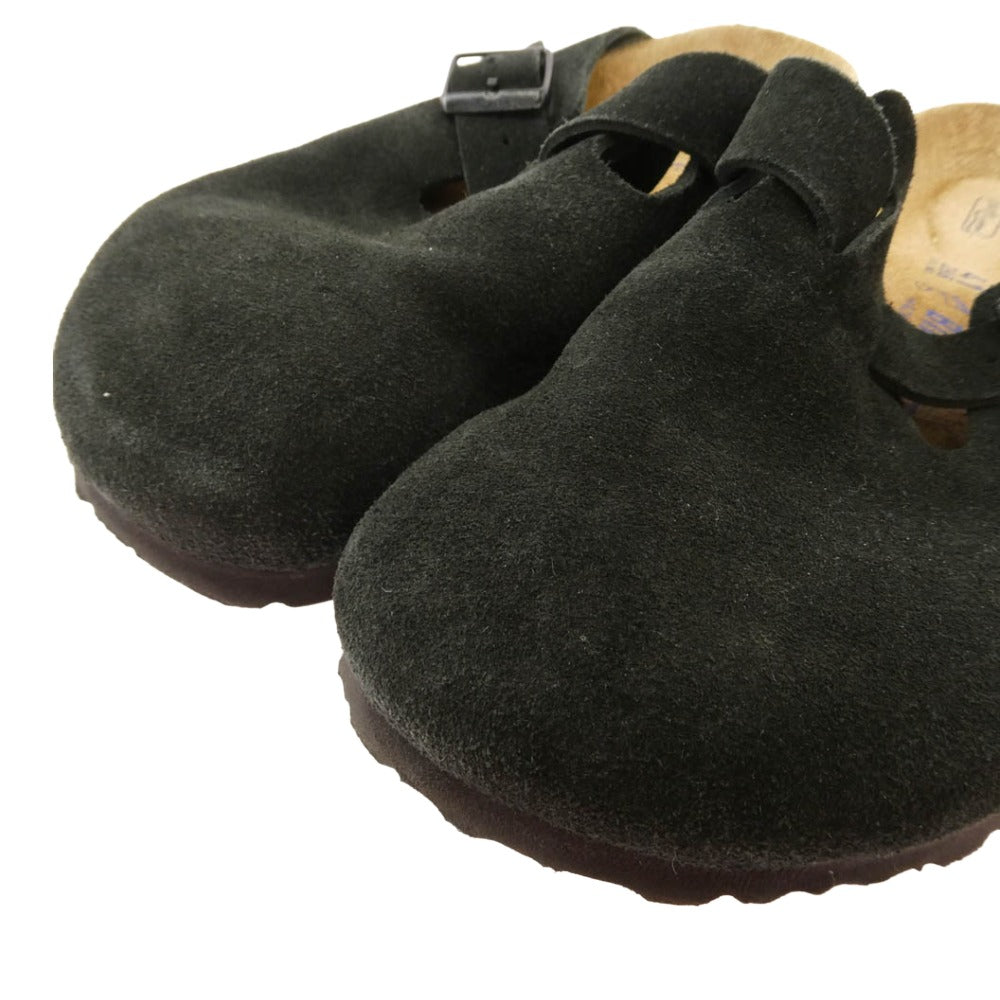 BIRKENSTOCK ビルケンシュトック 0660471 BOSTON Suede ボストン ブラックスエード サンダル ブラック系 41【中古】