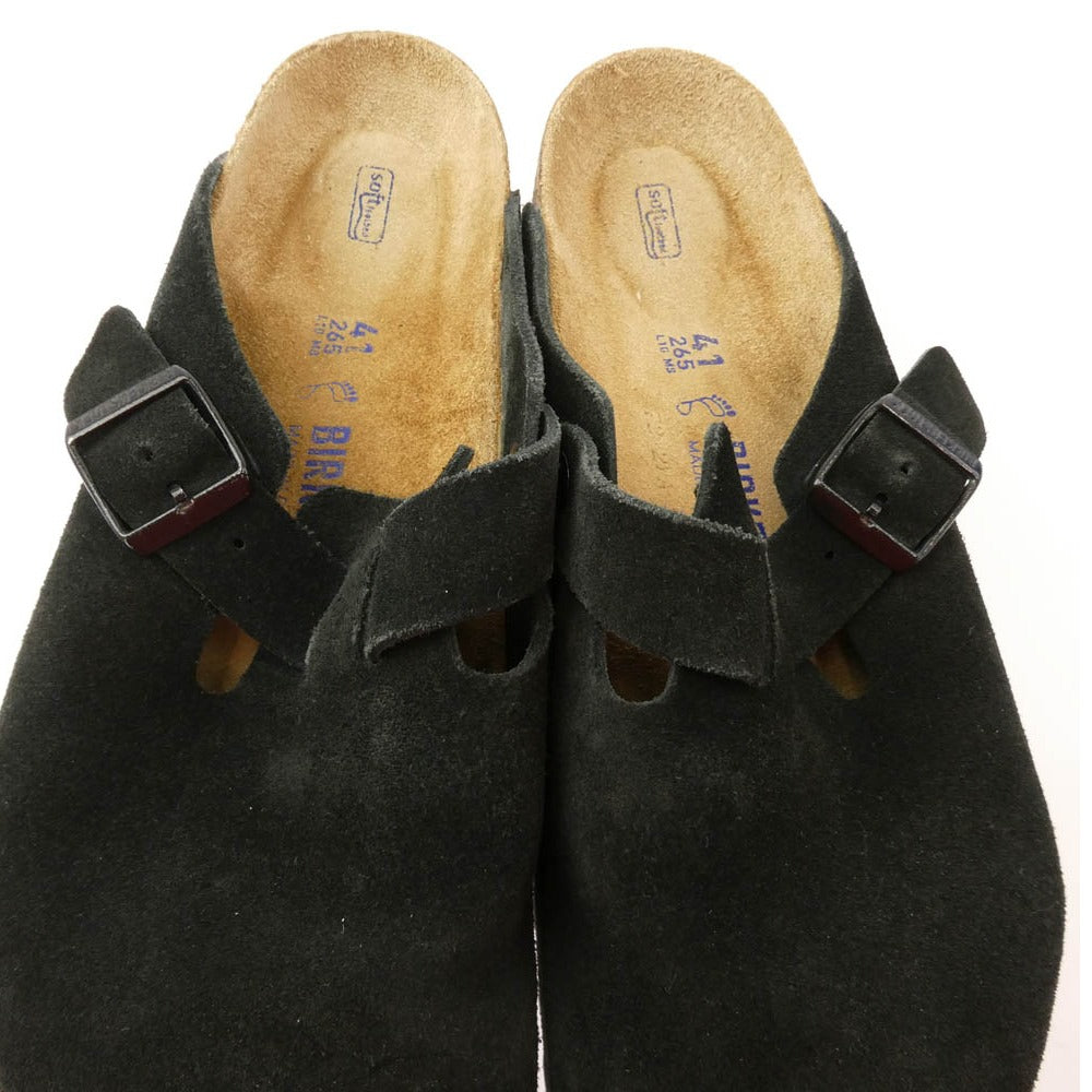 BIRKENSTOCK ビルケンシュトック 0660471 BOSTON Suede ボストン ブラックスエード サンダル ブラック系 41【中古】