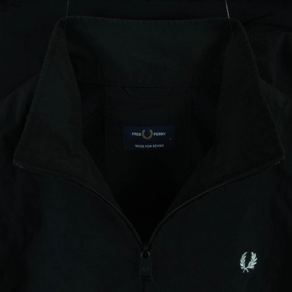 BEAMS ビームス 25SS FZ2692 別注 Shell Jacket ロゴ刺繍 シェル トラック ジャケット 中国製 ブラック系 L【中古】