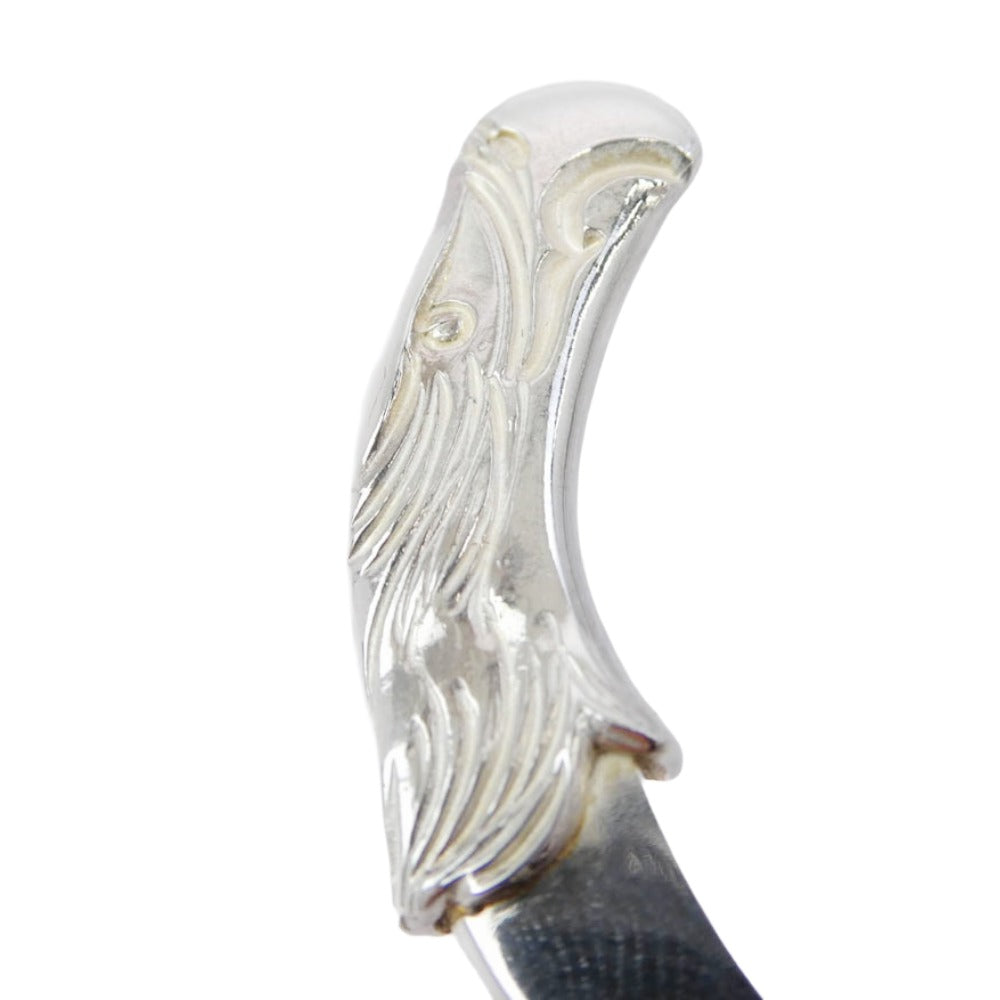 TARO WASHIMI ワシミタロウ 鷲見太郎 販売証明カード付属 eagle face bangle arabesque K18 metal イーグル フェイス アラベスク バングル シルバー系【美品】【中古】