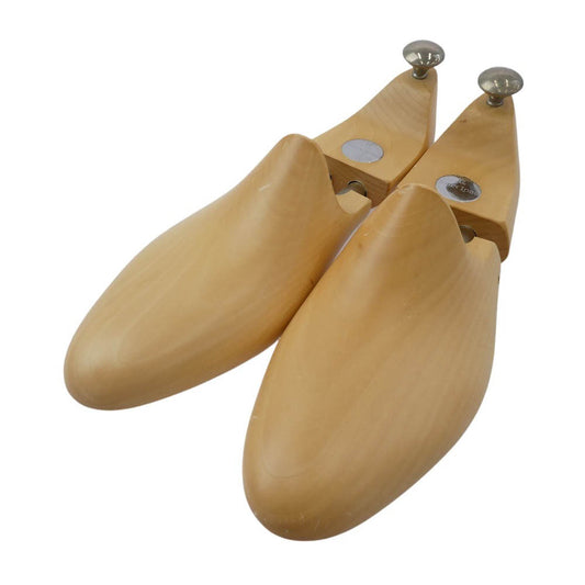 John Lobb ジョンロブ 木製 シューツリー シューキーパー シルバー 金具 ベージュ系 7E【中古】