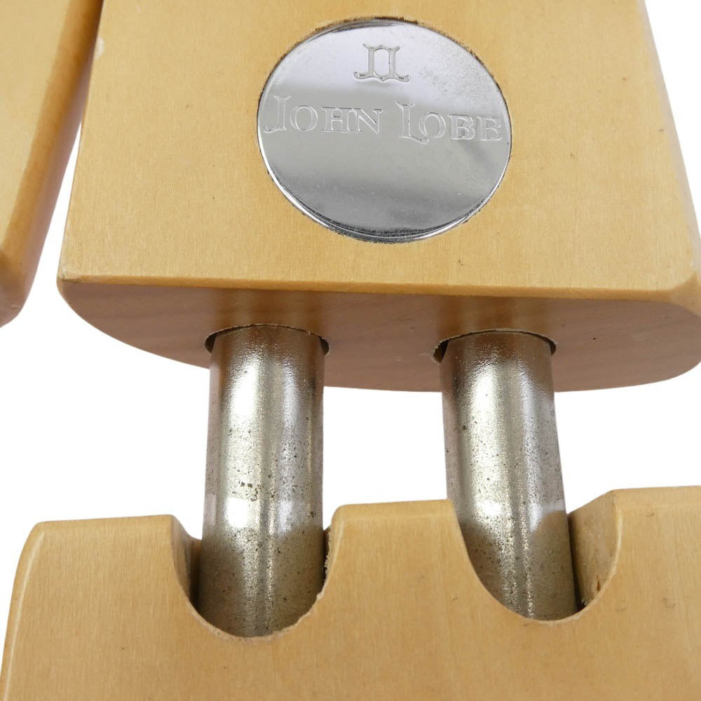 John Lobb ジョンロブ 木製 シューツリー シューキーパー シルバー 金具 ベージュ系 7E【中古】