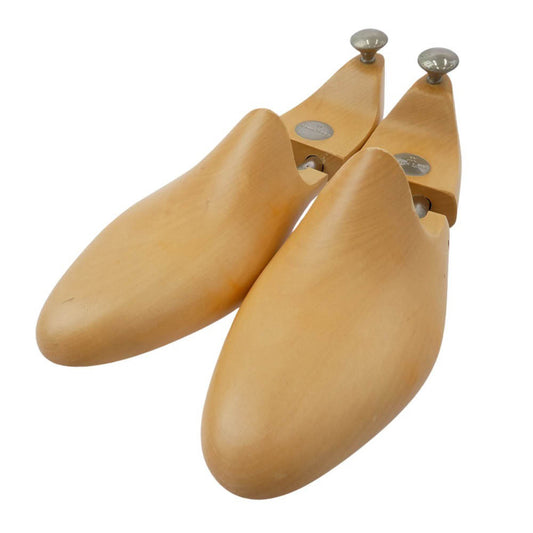 John Lobb ジョンロブ 木製 シューツリー シューキーパー シルバー 金具 ベージュ系 7E【中古】