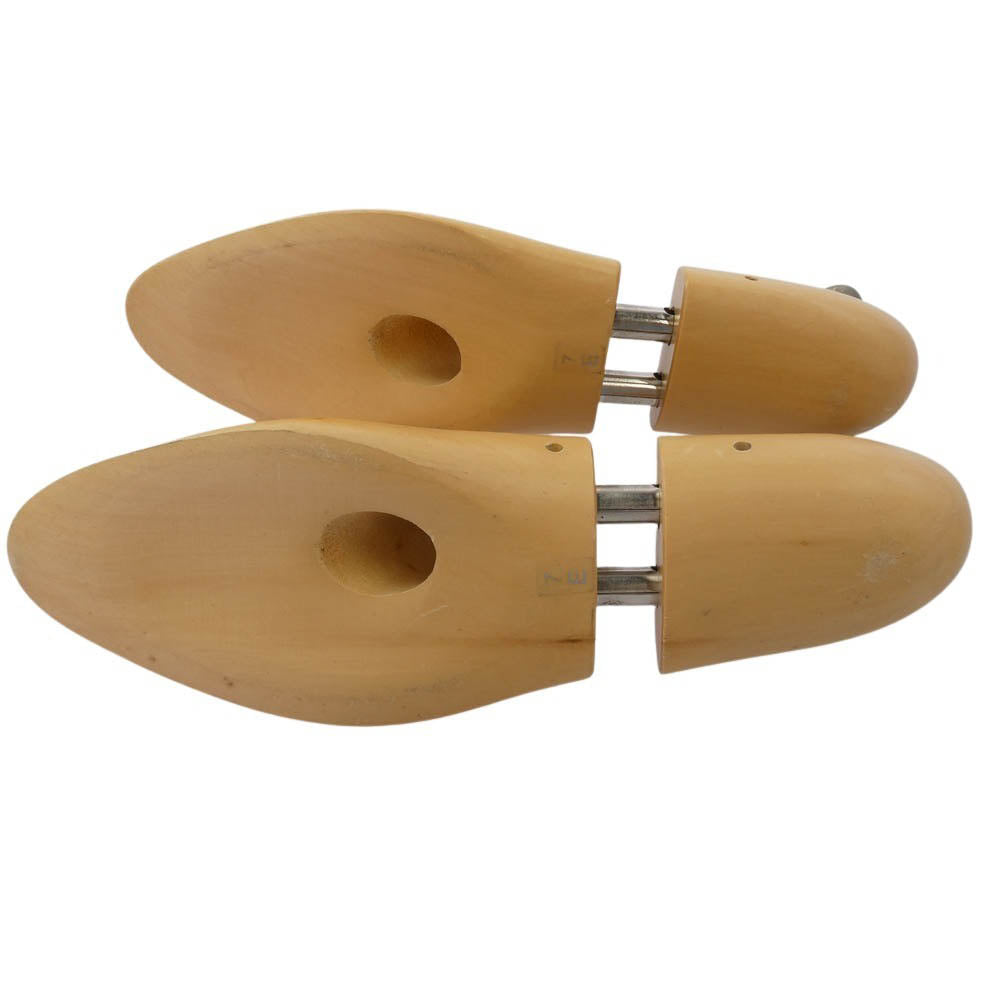 John Lobb ジョンロブ 木製 シューツリー シューキーパー シルバー 金具 ベージュ系 7E【中古】