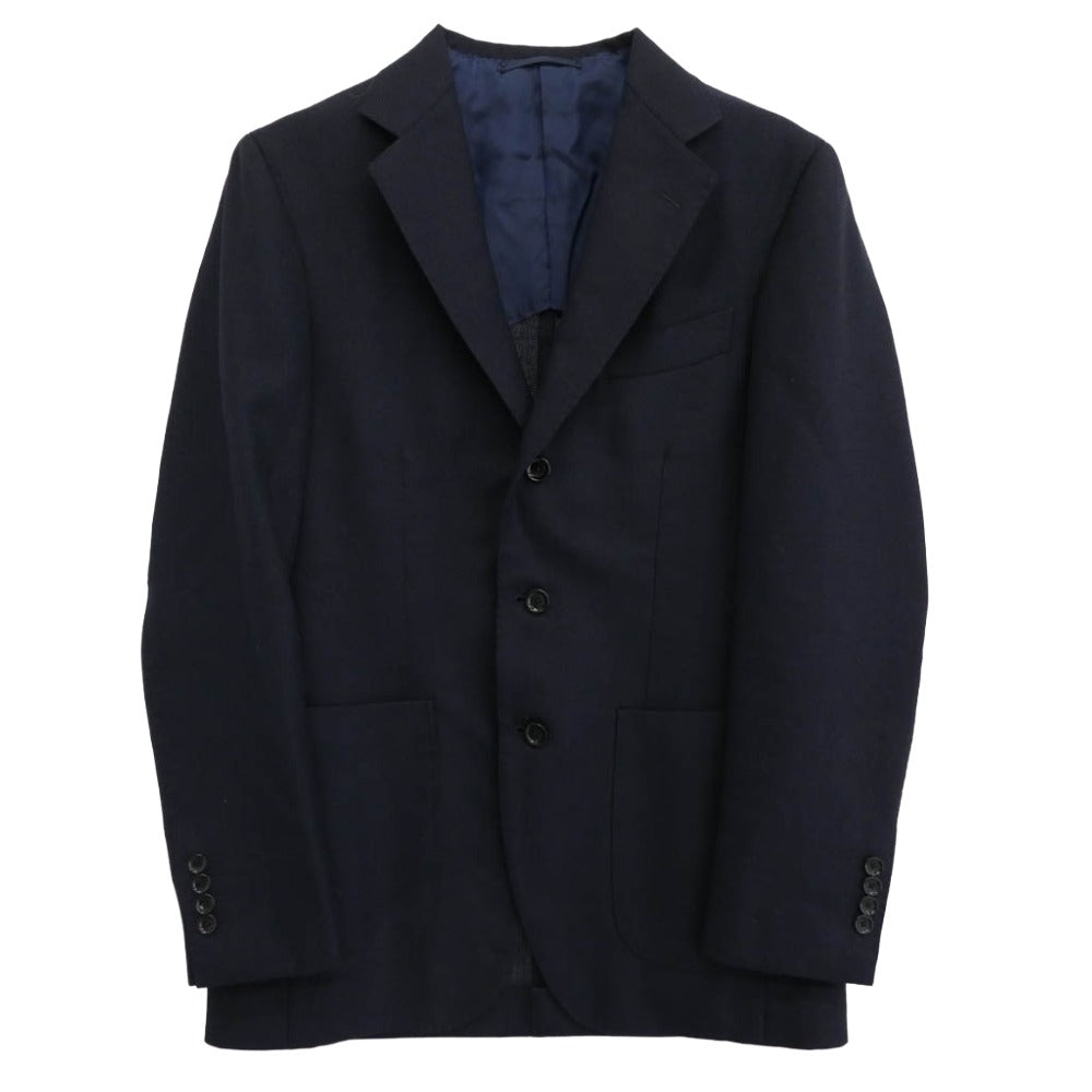 BEAMS ビームス BEAMSF ビームスエフ DORMEUIL ウール ソリッド ジャケット ダークネイビー系 46【中古】